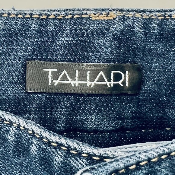 TAHARI Women's Boot Cut Mid Rise Stretch Blue Denim Jeans Size 6  (W32 x L34) - Picture 7 of 8